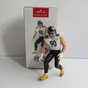 TJ Watt Pittsburgh Steelers #90 White Jersey NFL 2025 Hallmark Keepsake NEW